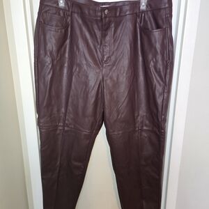 Joe Fresh Deep Purple Faux Leather Pants